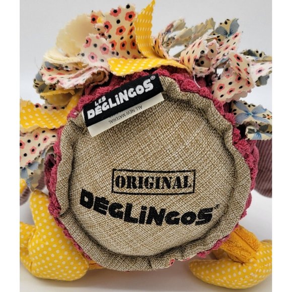 Original Les Deglingos Chicken Hen Plush  11" Red Yellow Pink Blue - Picture 5 of 11